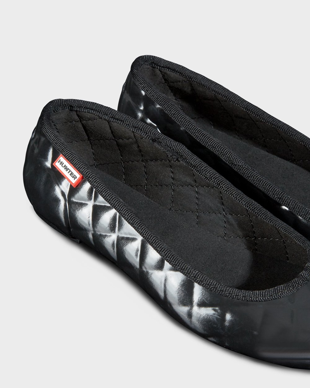 Hunter Ballerina Black - Hunter Original Porn Quilted Flats Women - London 25RHQZDXV